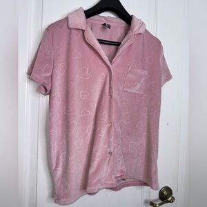 Velvet Pink Pajama Set